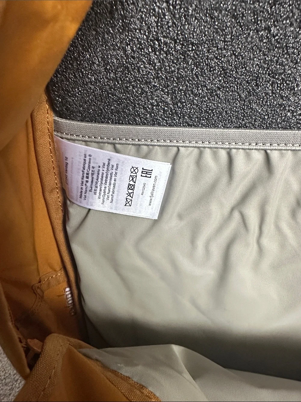 Fjallraven Mustard Yellow Backpack - Casual Everyday Bag